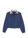 Gucci Blue Solid Shirt Collar Sweatshirt In Blue