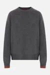 Gucci Wool And Cashmere Sweater In Charcoal Grey