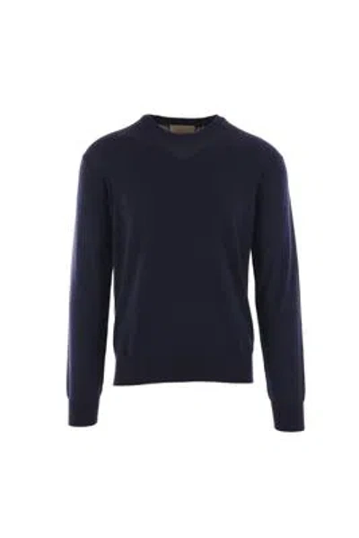 Gucci Jumpers In Dark Blue+ivory