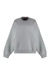 Gucci Cotton Jersey Embossed Sweatshirt In Grey