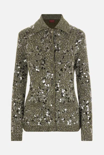 Gucci Sweaters In Military Green+mix