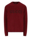 Gucci Wool And Cashmere Blend Sweater In Red
