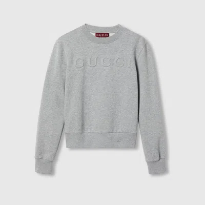 GUCCI GUCCI COTTON JERSEY EMBOSSED SWEATSHIRT