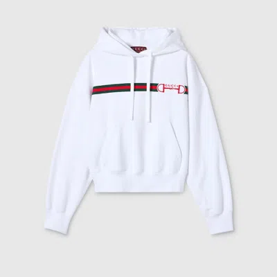 Gucci Sweatshirt Aus Baumwolljersey Mit Print In White