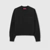 Gucci Cotton Jersey Sweatshirt With Embroidery In Black