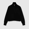 Gucci High Collar Sweatshirt Featuring Front Pockets In Black