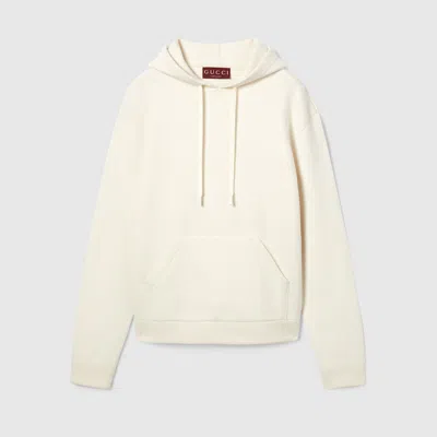 Gucci Wool Cashmere Piquet Knit Sweatshirt In Neutral