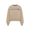 Gucci Caramel-coloured Sweatshirt With Printed Logo In Beige