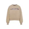 Gucci Caramel-coloured Sweatshirt With Printed Logo In Beige
