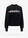 Gucci Print Felted Cotton Jersey Sweatshirt In Black