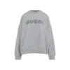 Gucci Sweatshirt Grey Cotton Dropped Shoulders In Gray