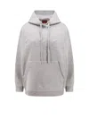 Gucci Embossed G Hooded Sweatshirt In Grey