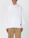 Gucci White Hoodie With Maxi Web Print On The Hood And Kangaroo Pocket On The Front In Cotton Man