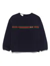 Gucci Blue Sweatshirt For Babykids With Horsebit In Blau