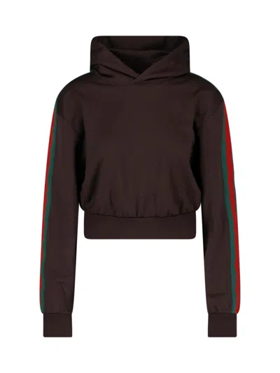 Gucci Sweatshirt "web In Brown
