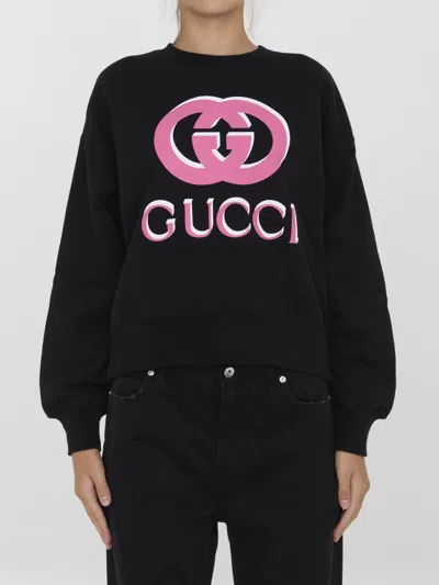 GUCCI SWEATSHIRT WITH GUCCI INTERLOCKING G PRINT