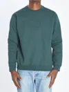 Gucci Long Sleeve Crewneck Sweatshirt With Ribbed Cuffs And Hem In Blue