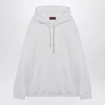 Gucci White Cotton Sweatshirt With Logo Print Men