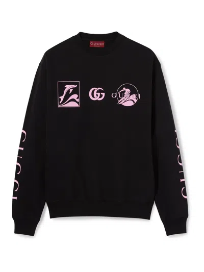 Gucci Sweatshirt With Print In Black