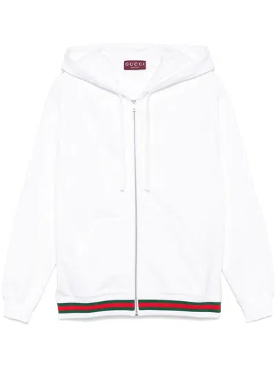 Gucci Sweatshirt With Web In White