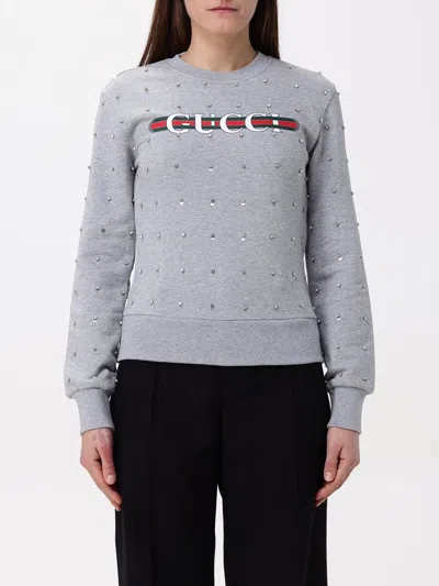 Gucci Sweatshirt Woman Grey In Gray