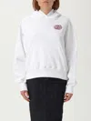 Gucci Cotton Sweatshirt With Hood And Kangaroo Pocket In White