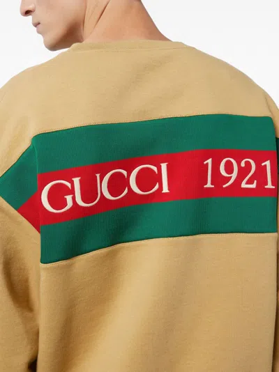 Gucci Sweatshirts Beige In Brown