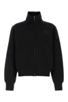 Gucci High Collar Sweatshirt Featuring Front Pockets In Black
