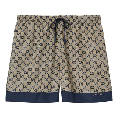 Pre-owned Gucci Swim Short 'dark Brown' | Men's Size 48