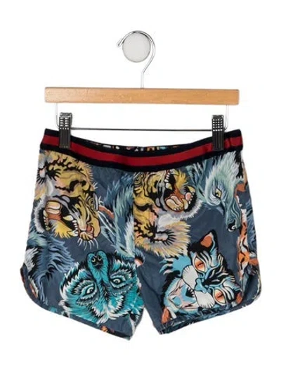 Pre-owned Gucci Babies' Swimming Shorts In Blue