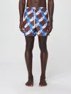 Gucci Printed Swim Shorts In Brown