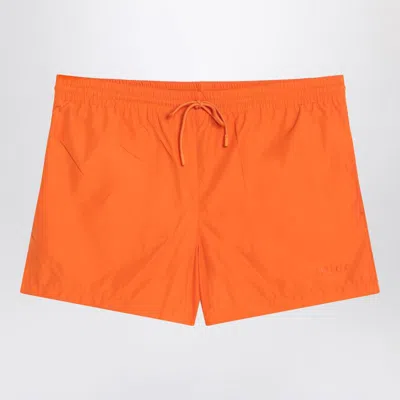 Gucci Swimsuit With Logo In Orange