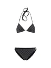 Gucci Gg Pattern Halter Neck Triangle Top Swimsuit