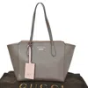 GUCCI GUCCI SWING BROWN LEATHER SHOULDER BAG (PRE-OWNED)