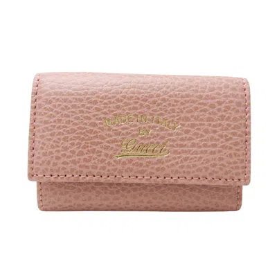 Pre-owned Gucci Swing Pink Leather Wallet  ()