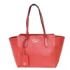 GUCCI GUCCI SWING RED LEATHER SHOULDER BAG (PRE-OWNED)