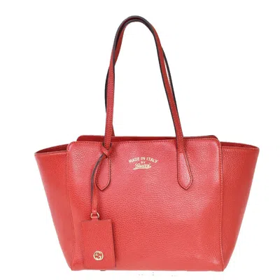 Gucci Swing Red Leather Shoulder Bag ()