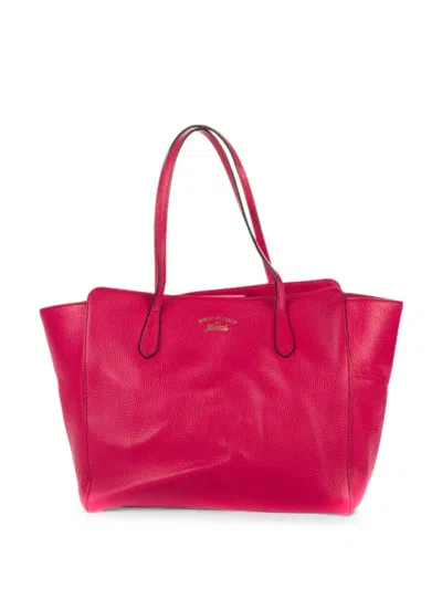 Pre-owned Gucci Swing Shopper Tote Bag In Pink