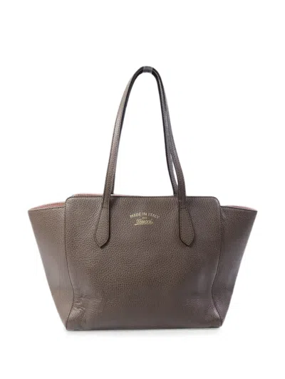 Pre-owned Gucci Swing Tote Bag In Brown