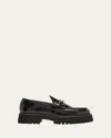 Gucci Black Leather Loafers In Nero