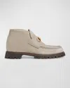 Gucci Sylke Suede Bit Moccasin Booties In New Fango