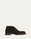 Gucci Sylke Suede Horsebit Booties In Brown