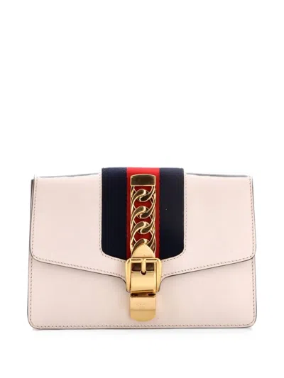 Pre-owned Gucci Sylvie Belt Bag Leather Shoulder Bag In White