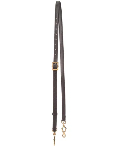 Gucci Sylvie Leather Shoulder Strap In Black