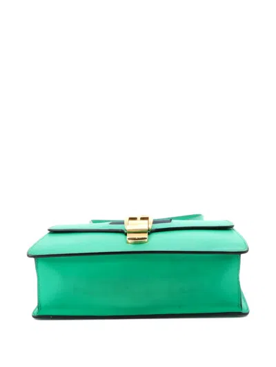 Pre-owned Gucci Sylvie Leather Small Shoulder Bag In Green