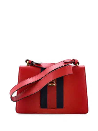 Pre-owned Gucci Sylvie Leather Small Shoulder Bag In Red