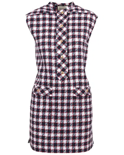 GUCCI GUCCI SYLVIE VICHY WOOL-BLEND MINI DRESS