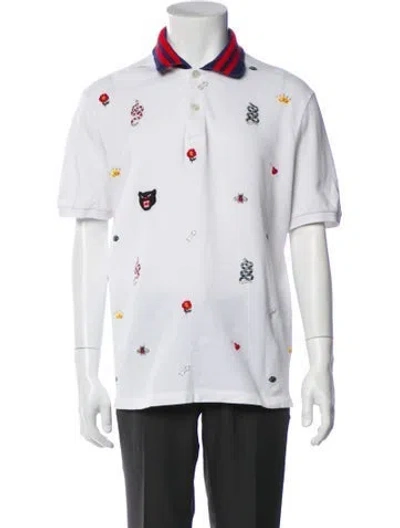 Pre-owned Gucci Sylvie Web Accent Collar Polo Shirt In Multi