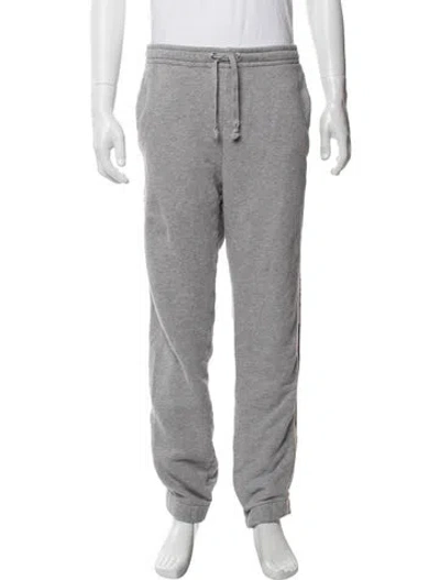 Pre-owned Gucci Sylvie Web Accent Lounge Bottoms In Grey/neutrals