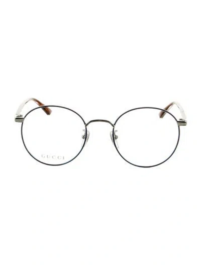 Pre-owned Gucci Sylvie Web Accent Round Eyeglasses In Multi
